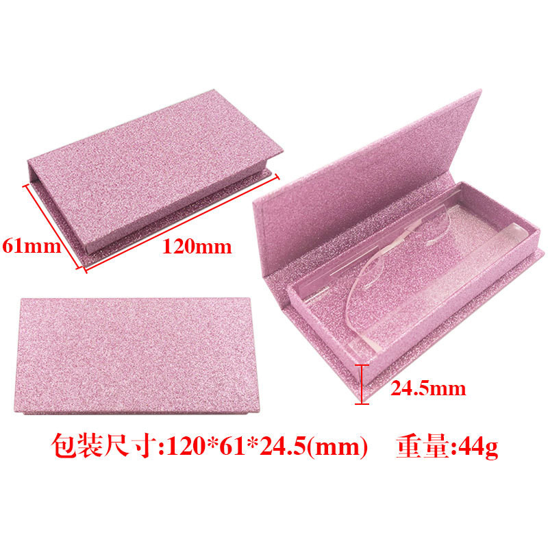 Glossy Finish Custom Magnet Flip Rigid Packaging Boxes Eyelash Cosmetics Box With Ribbon