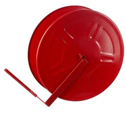 15m Length Spray Distance Fire Hose Reel Large Capacity Red Fire Hose Retraction Unit