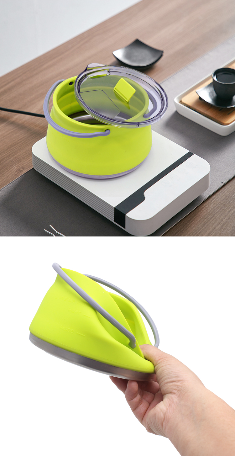 250g Travel Folding Cooking Silicone Collapsible Kettle
