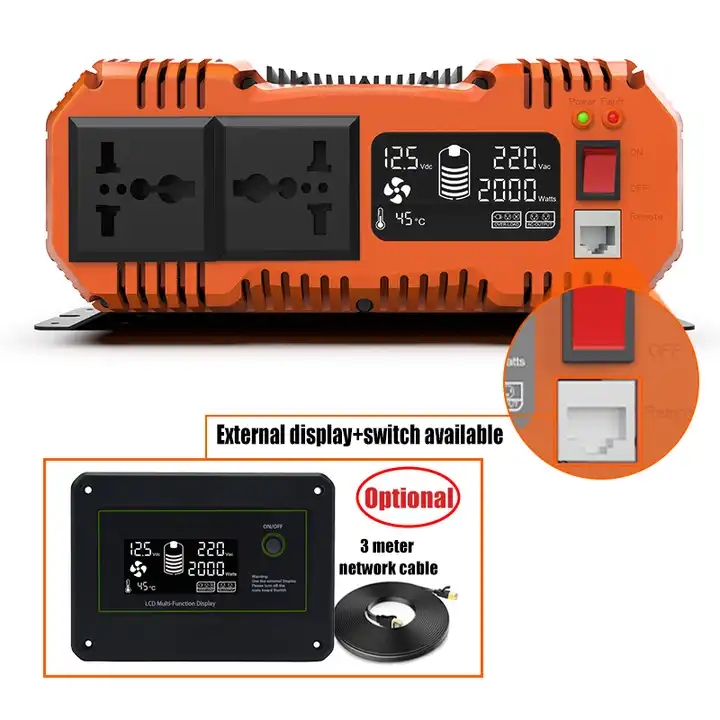 Inverters & Converters 1200W Power Inverter Pure Sine Wave With Lcd Display Price Pure Sine Wave Solar Power Inverter