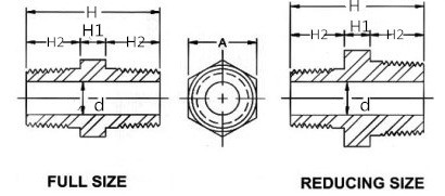 High Precision 3 / 4 " Sch 80 NPT Hex Nipple , A182 F316 Male Threaded Nipple
