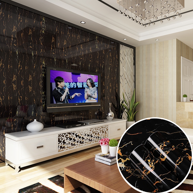 Waterproof Oil Proof Marble Wallpaper for Desk Top Cover Decoration or Renovation Classic Peel Stick Vinyl Wallpapers