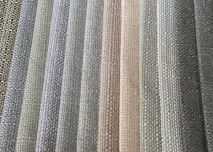 Woven Sofa Upholstery Fabrics , 145cm Linen Furniture Fabric
