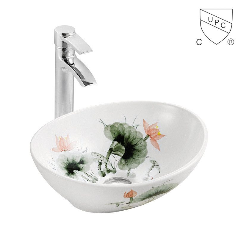 Oval Shaped Heat Resistance Table Top Wash Basin Price Easy To Clean And Maintain