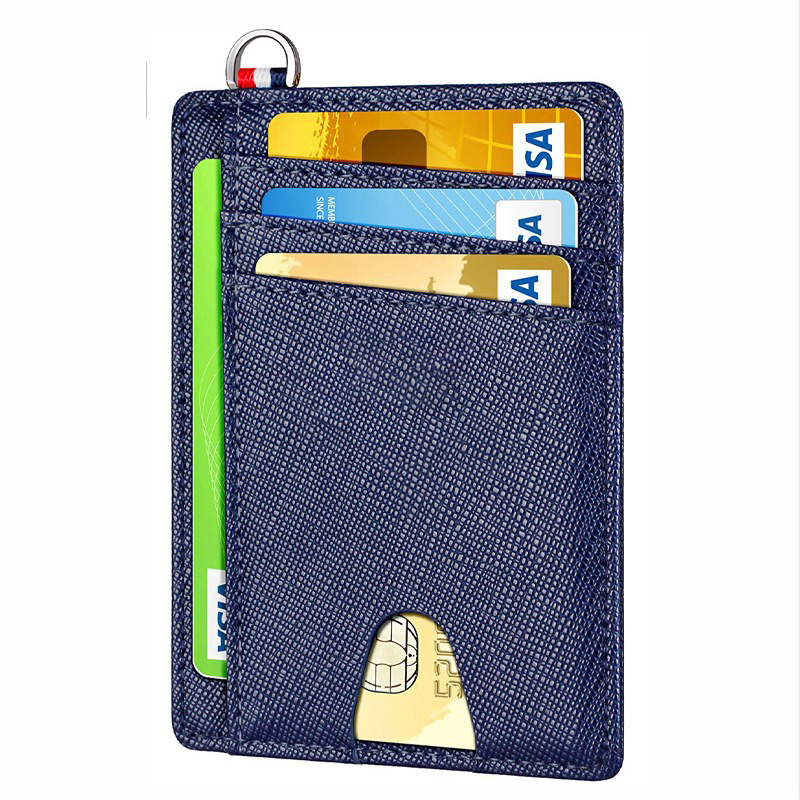 Custom Logo Genuine Crocodile Saffiano Pu Leather Credit Card Holder Business Wallet