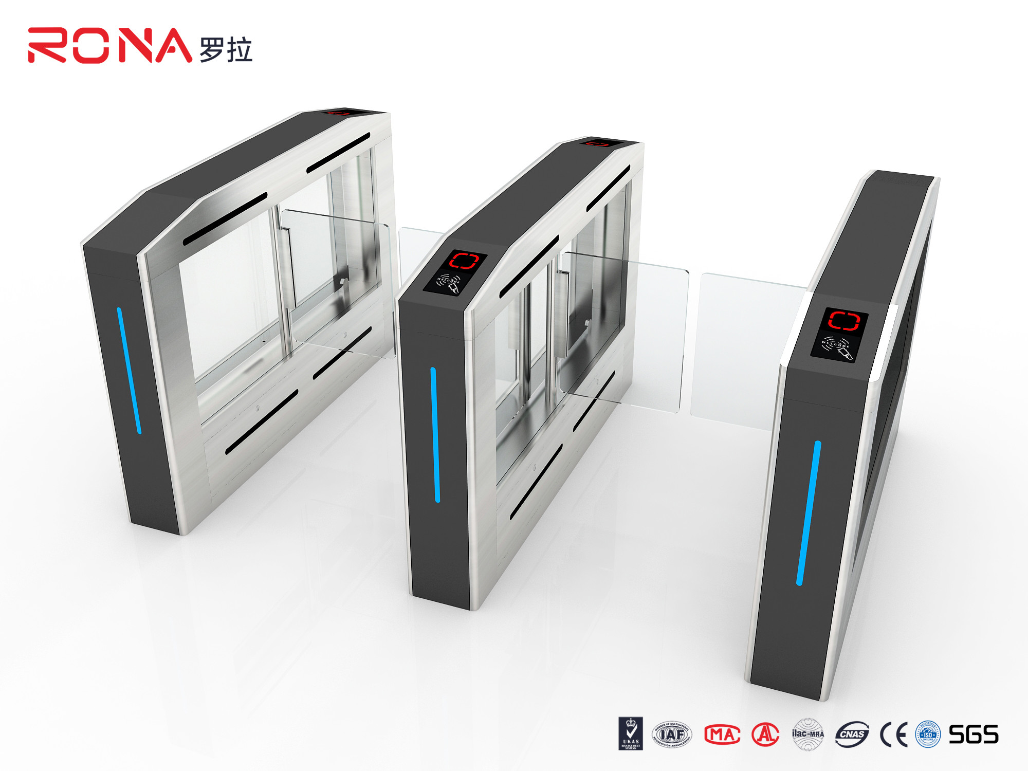 CE ISO9001 Supermarket Entrance Turnstile For Pedestrian Flow Control