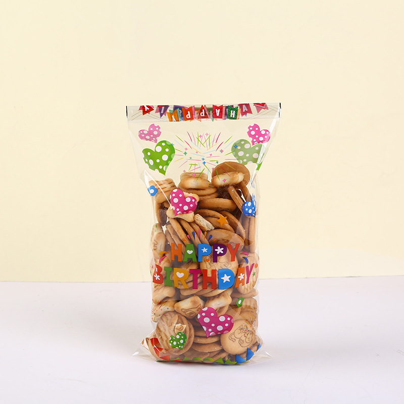 Hard Candy Transparent Opp Header Bag Recyclable Cellophane Bags For Food Packaging