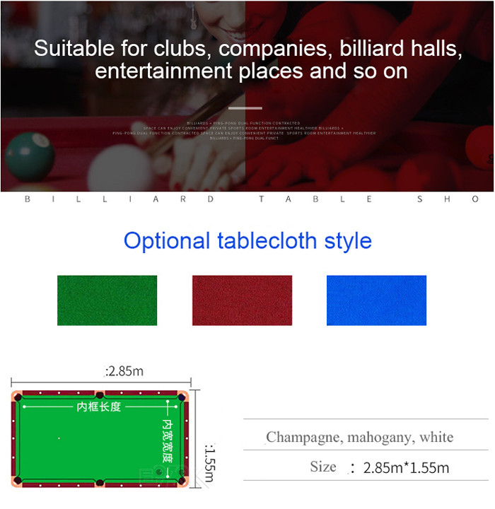 Multiplayer Amusement Game Machines Snooker Indoor Pool Table For Home Ballroom Club