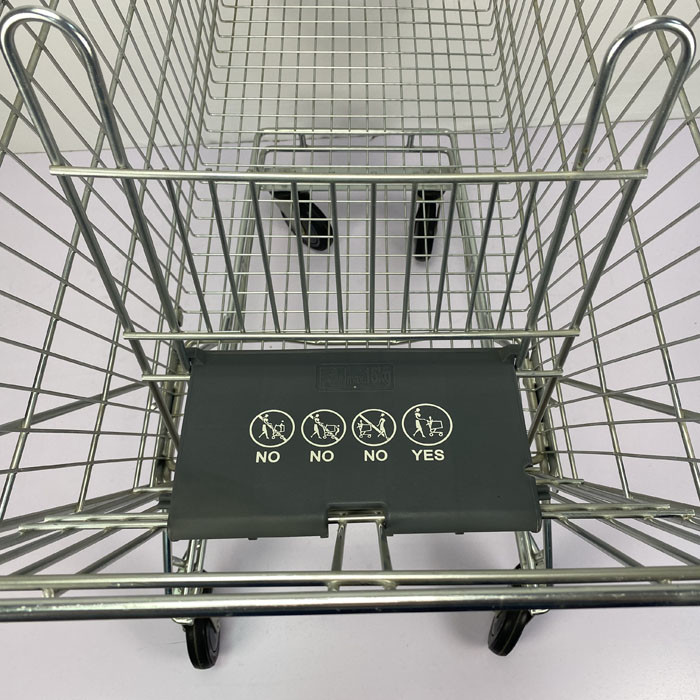 Grey 240L Supermarket Grocery Cart Australian Supermarket Metal Shopping Trolley