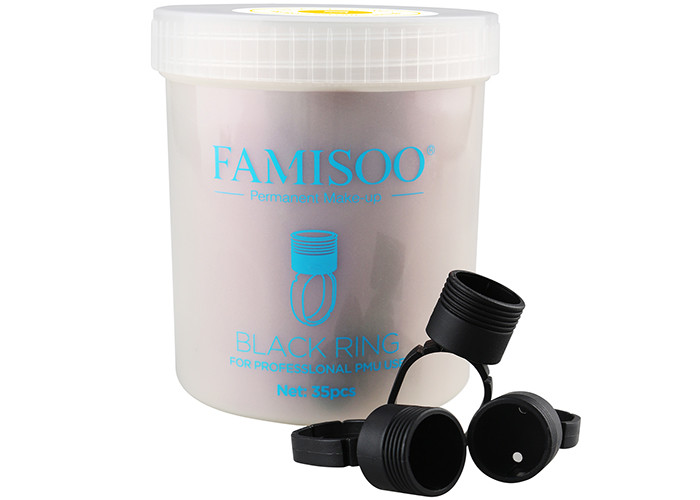 Black Color Single Pigment Ring Cup / Permanent Makeup Accessories