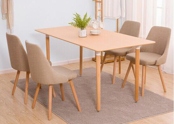 Solid Thickened Beech Wood Chairs , Custom Dining Chair With Wooden Legs