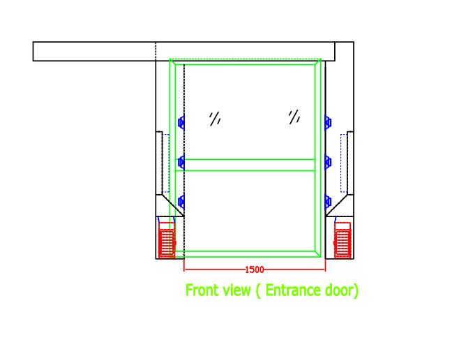 Personal Interlocked Air Shower Room Auto Single - Leaf Slidng Doors For 2 persons