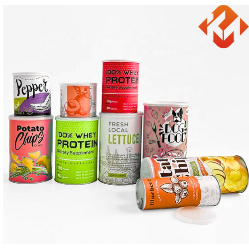 China Customized Food Paper Cans Kraft Paper Tube Packaging Easy-to-tear Aluminum Foil Seal Customized Chicken Seasoning Powder Composite Cans on sale