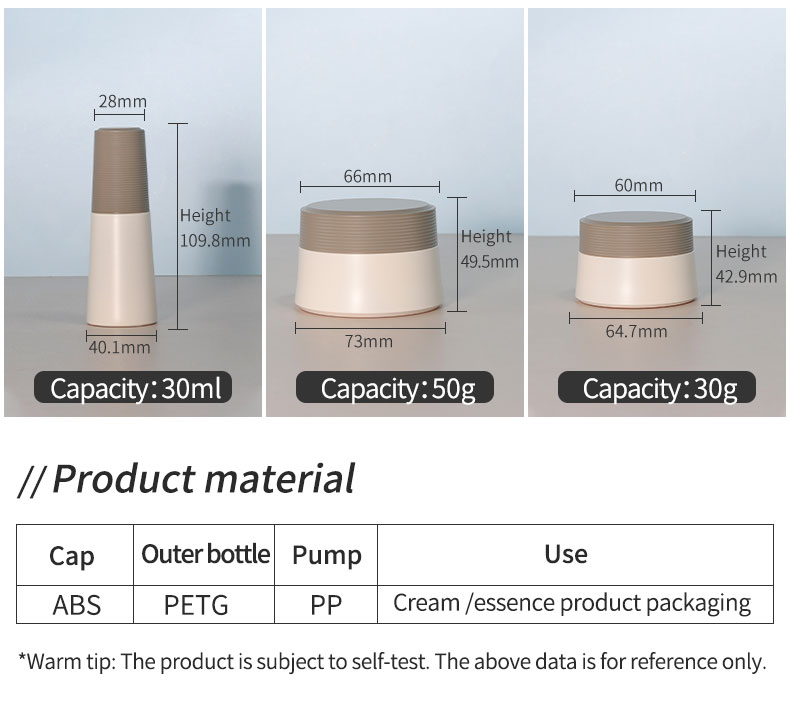50g 30g Custom Empty Cream Jar Cosmetics Packaging Plastic Bottles 30ml 50ml 100ml 120ml