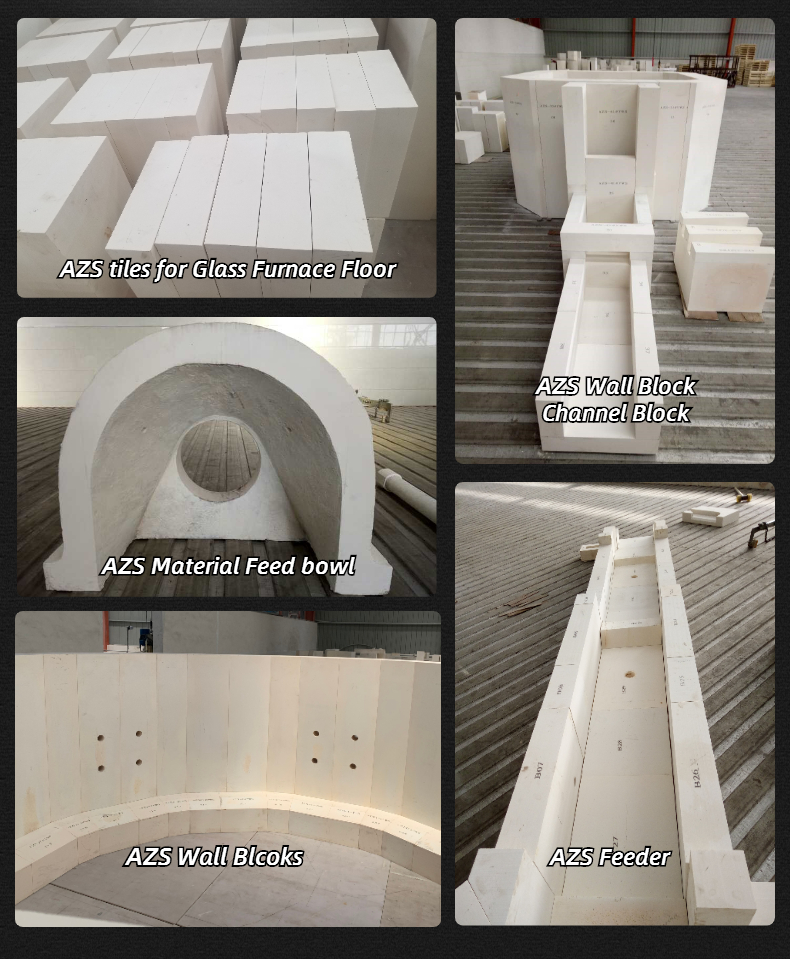 Superior Fused Cast AZS Refractory Blocks for Glass Industrial Pool Internal Structure