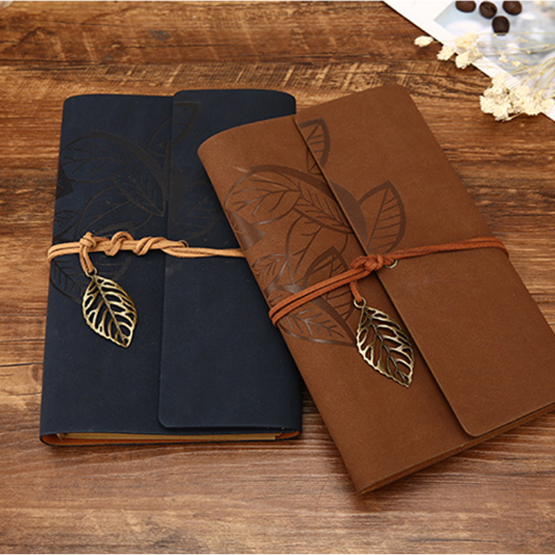 Paper Cover Custom Hardcover PU Leather Perfect Binding Jornals with 80 Inner Sheets