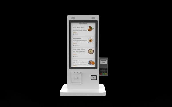 Quality 21.5 Inch Interactive Self Service Payment Kiosk Automatic Touch Screen Kiosk Self Ordering Machine for Restaurant for sale