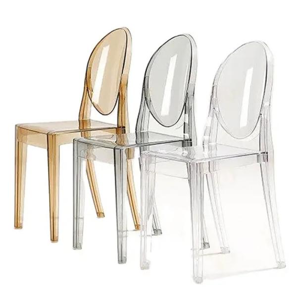 Polypropylene Transparent Chiavari Chairs Champagne Clear Acrylic Chiavari