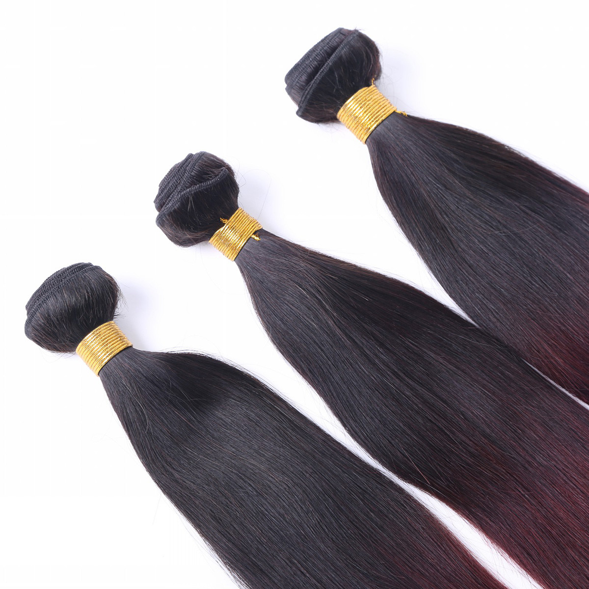 Wholesle Human Hair Extension Ombre 2 Color on tangle on shedding Brazilian Hair Weaving