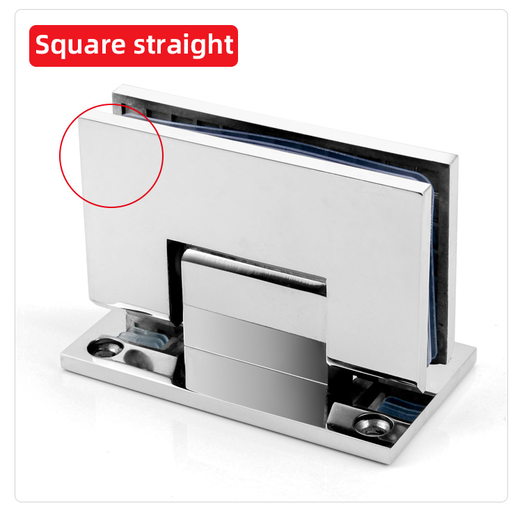 Open Style Hinge Glass Door Square Handle Kit for Whole Set Stainless Steel Shower