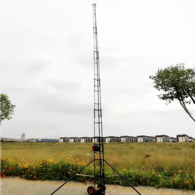 Portable Mobile 30ft Telescopic Self Supporting Antenna Towers