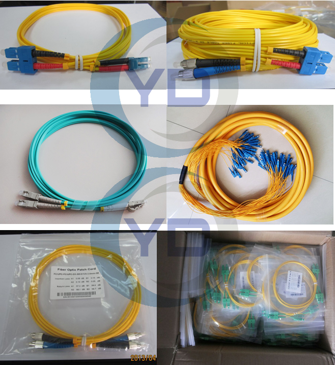 3D Passed optical patch cord SC / UPC - SC / UPC single mode fiber jumpers