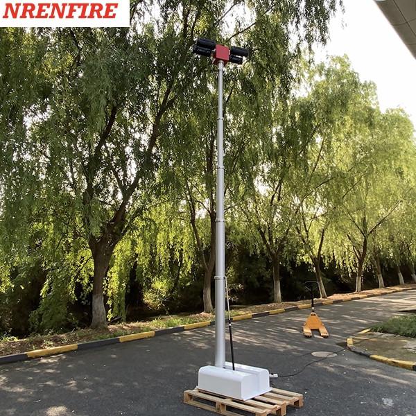 4x120W LED lamps mounted roof mast light 4.5m pneumatic telescopic mast, vehicle
