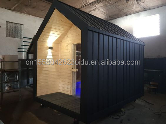 50/75/100mm Wave Sandwich Panel Wall Luxury Metal Wooden Garden Small House for Modern Prefabricated Hotel