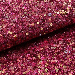 Sequins Bright Glitter PU Leather Printed Artificial PU Material