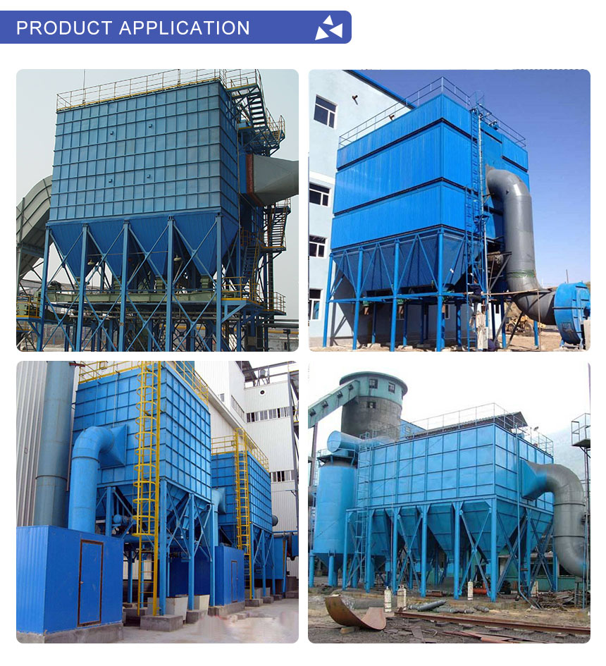 8 Pulse Valves Industrial Baghouse Dust Collector System with 0.2 Micron Minimum Particle Size