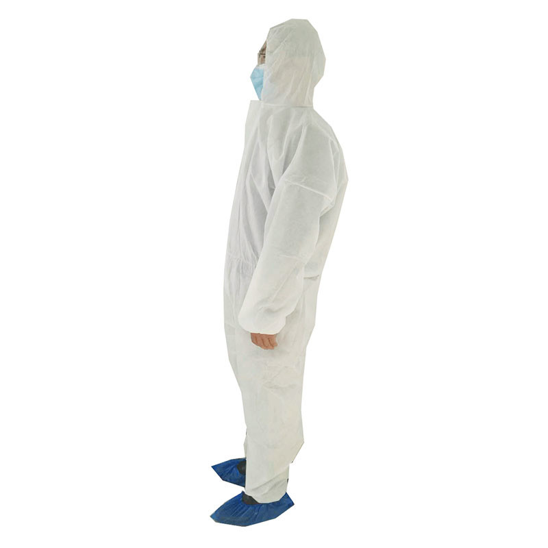 Disease Protection Disposable Chemical Coveralls Bunny Type PPE Breathable White