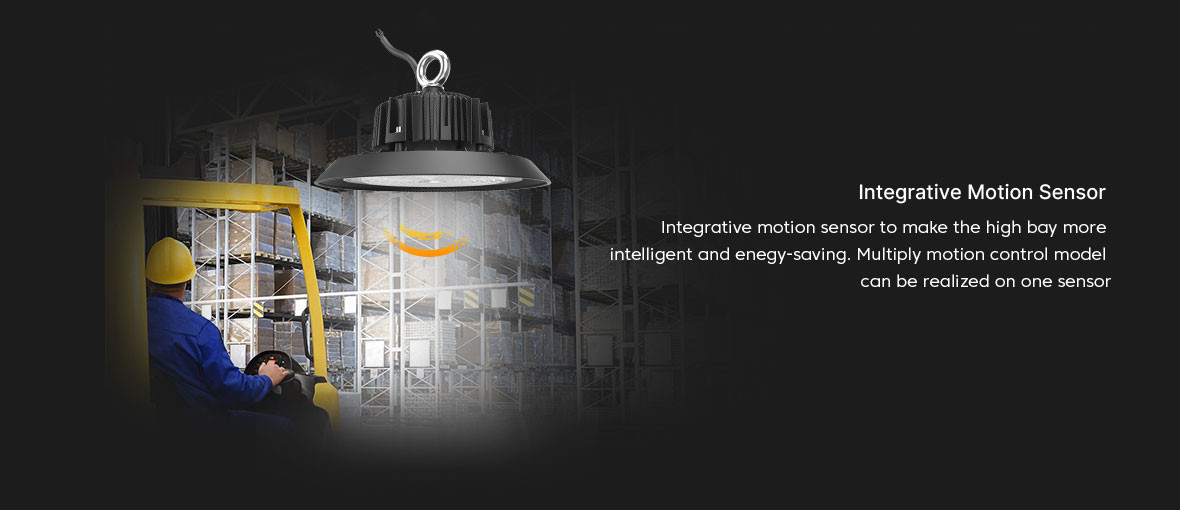 Unique UFO LED High Bay 120 Degree Beam Angle Air Convection Heatsink Design