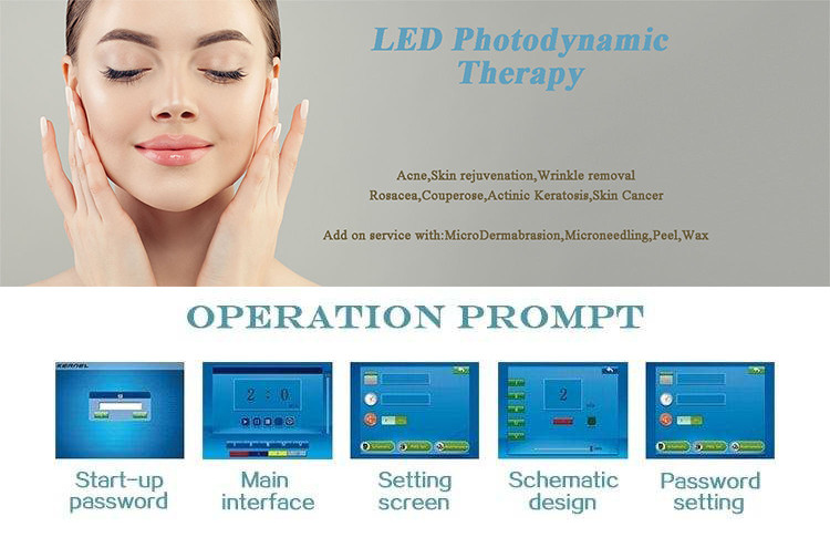 Multiple LED Phototherapy Machine 415nm 535nm Facial PDT