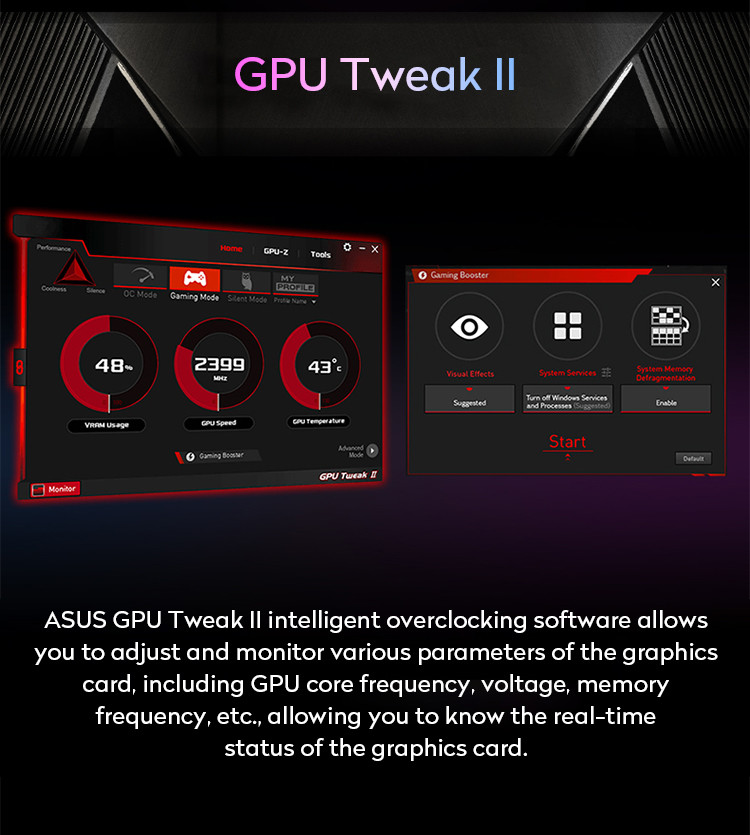 64bit Desktop Computer Game Graphics Card ASUS TUF-RX6500XT-O4G-GAMING GDDR6