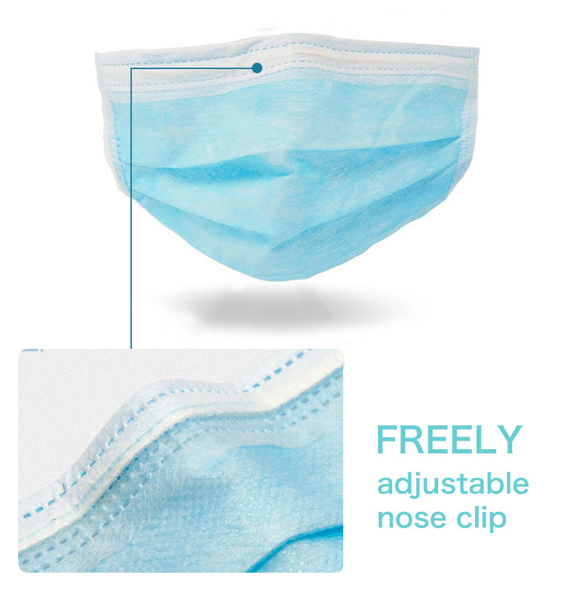 Skin Friendly Disposable Medical Mask 17.5*9.5cm With Ce Fda Certification
