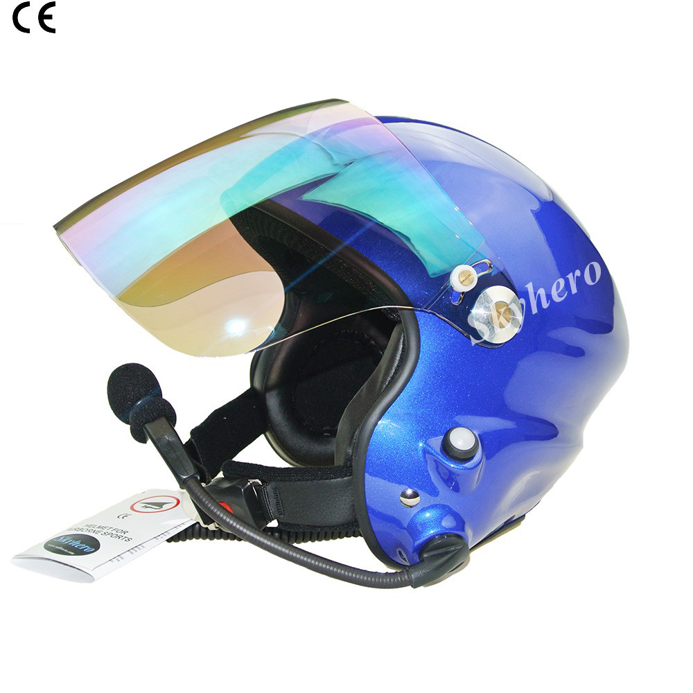 Powered paraglider helmet PPG helmet white Paramotor helmet 820g+/-50g EN966 certificated blue red black grey
