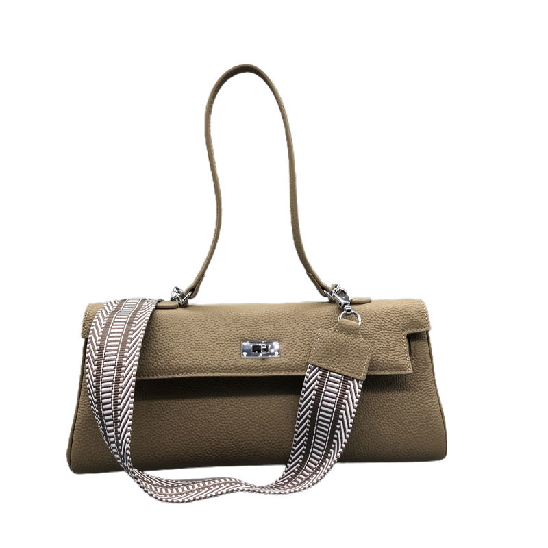 Genuine Leather Trendy Handbags Women Leather Satchels Shoulder Bags