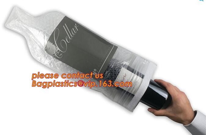 Bottle Protector Bubble Travel Bag,Travel Trip Bag With Bubble Inside And Double Zip lockks,Sleeve Travel Bag - Inner Skin