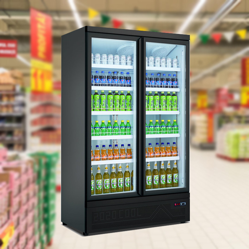 Commercial Glass Door Vertical Display Fridge Beverage Cooler