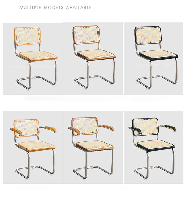 Restaurant Cafe Furniture Natural Rattan Armchair Nordic Dining Chair 83cm Height
