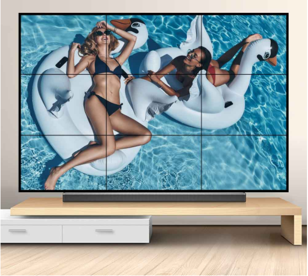 350cd/m2 55in SCCP Seamless LCD Video Wall 0.88mm