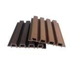 Brown 25x227mm WPC Cladding Wall Panel For Hotel Park Wood Plastic Composite