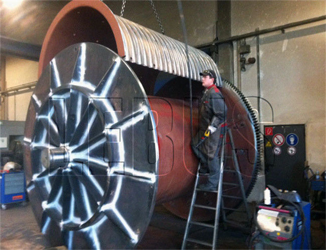 Customized Grooved Sleeve Winch Drum Parts Bolted Or Welding Connection