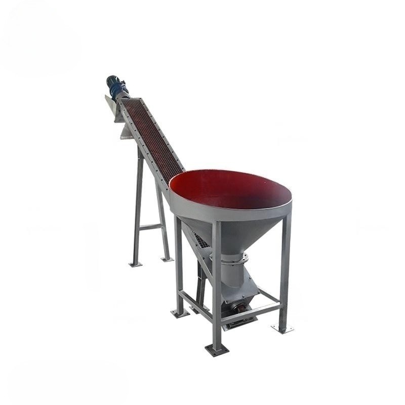 OEM Custom Conveying Plastic Grain Helical Ice Conveying Machinery Inclined Screw Conveyor