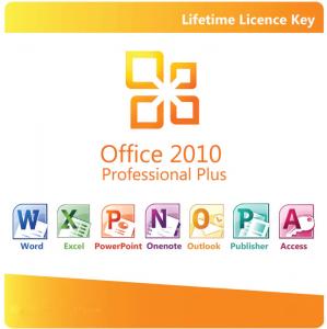 China Office 2010 Pro Plus 5 PC Genuine Product Key Software Lifetime License on sale