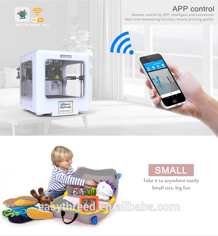Easythreed fast speed portable entry level 3d printer with wifi function mickey