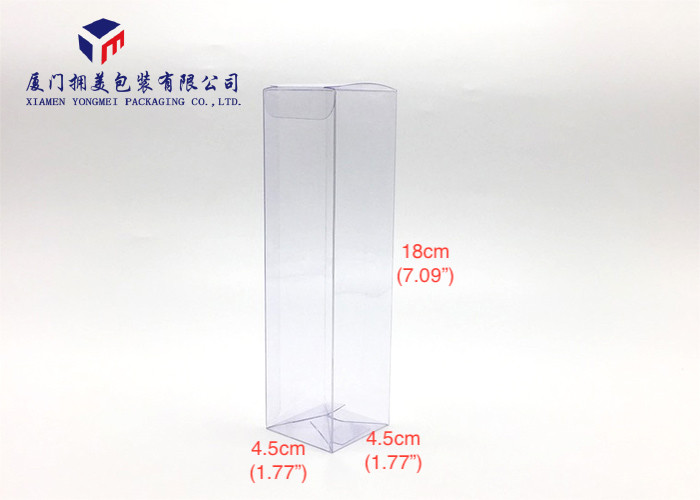 Hard Plastic Clear PVC Packaging Boxes 0.3mm Thickness High Durability 18cm Height