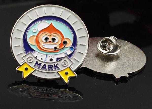Customized school brooch pin cartoon stamping paint animal monkey electroplating
