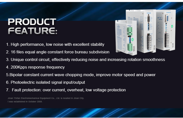 200*148*78mm Size YKD2608MH-DK Stepper Motor Driver High Power and Compact Design