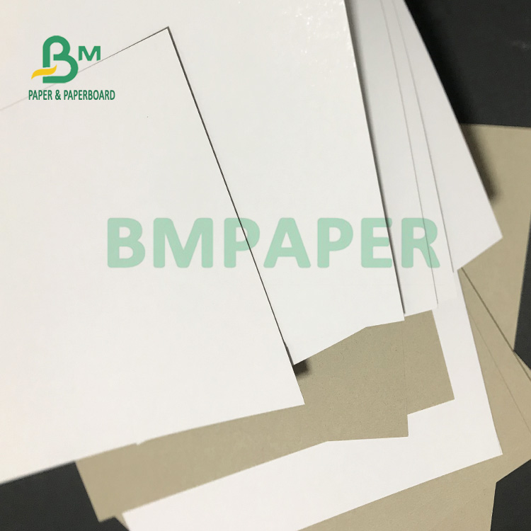245gsm White Coated Grey Back Duplex Board For Cards  Folding Resistance 
